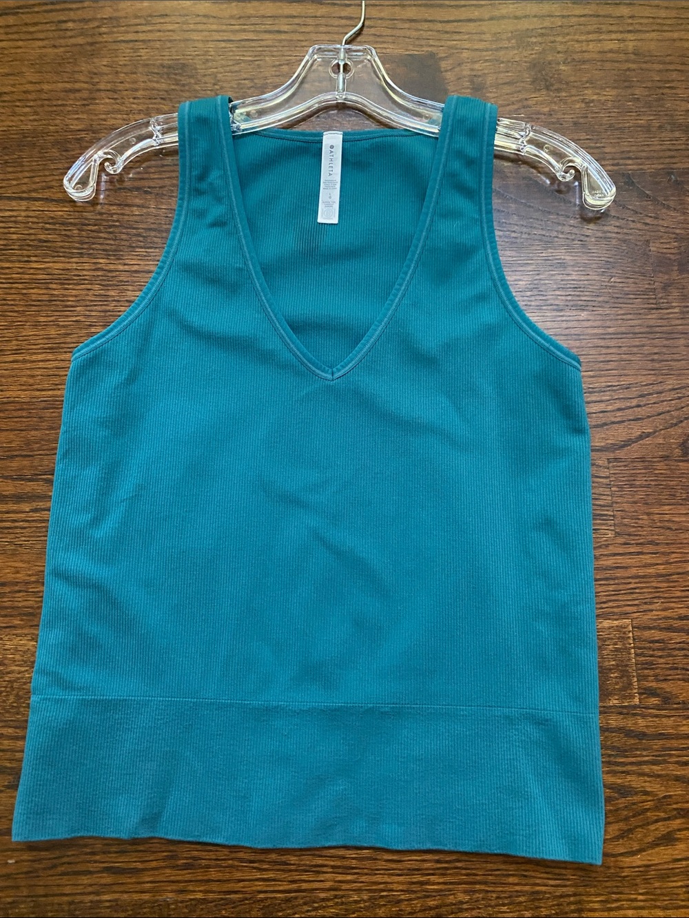 Athleta Aurora Tank Camisole Ribbed Size L Teal